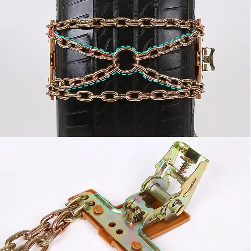P9JC Winter Anti-skid Chains Mud Road Wheel Alloy Safety Chain Car Trucks Snow Chains