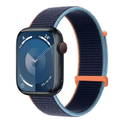 Braided Nylon Loop Strap for Smartwatch - Comfortable Bracelet Band Strap (Navy blue)