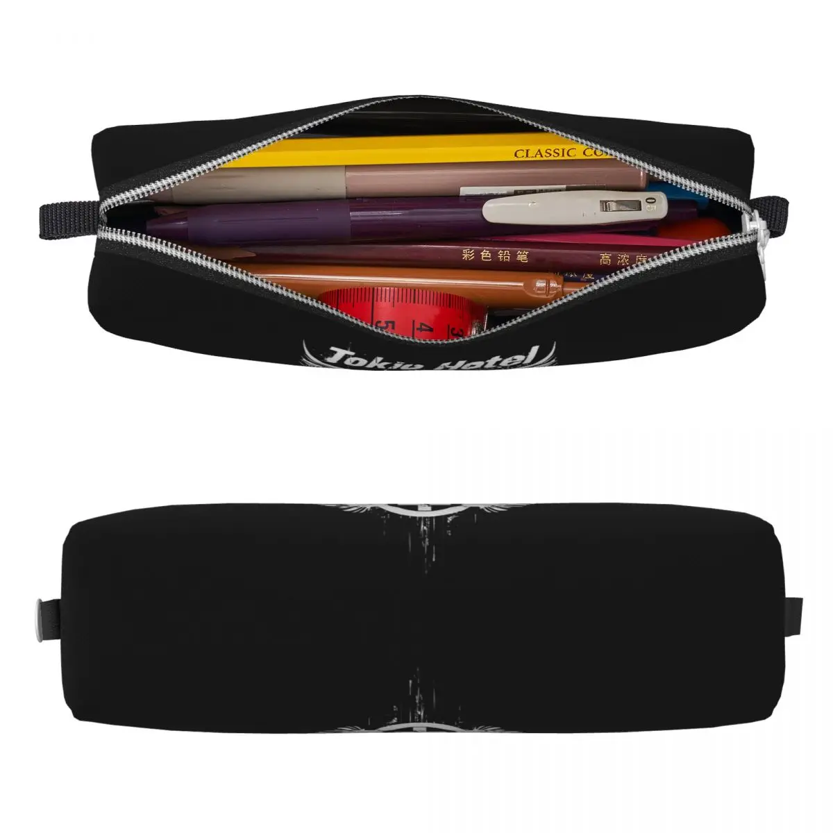 Creative Tokio Hotel Rock Music Pencil Case Band Bill Kaulitz Pencil Pouch Pen Box for Girl Boy Bag School Supplies