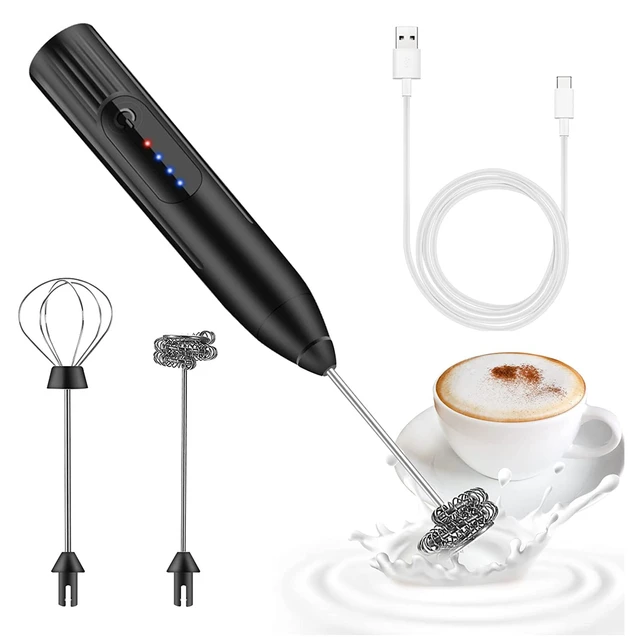 Milk Frother Electric Wand,USB Rechargeable Milk Frother Electric, for  Coffee Cappuccino Latte Hot Chocolate - AliExpress
