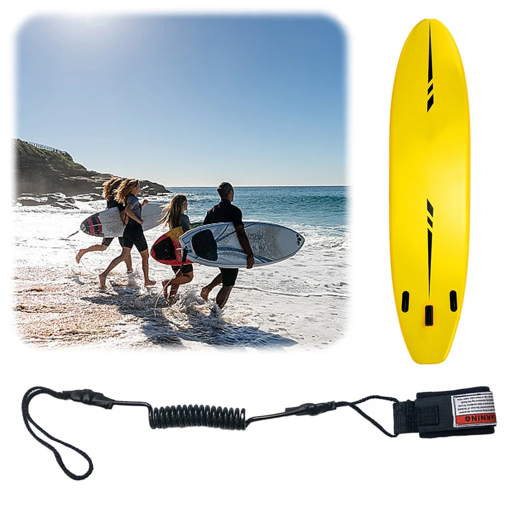 Premium Coiled Body Board Leash TPU Bodyboarding Leash Stay on Board Ankle Strap Surfing Accessories