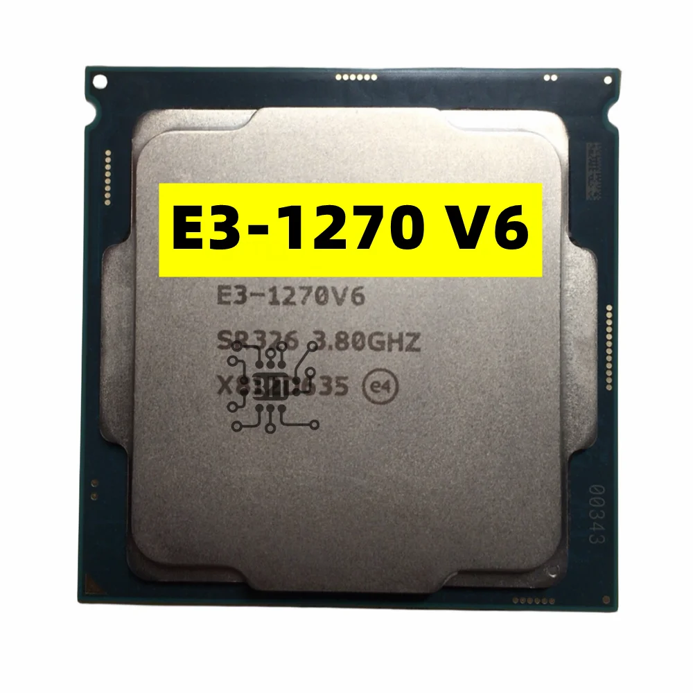Processador Cpu Xeon-e31270 v6 Sr326 38 Ghz Núcleos Threads 8mb 72w Lga1151 Chipsets C236
