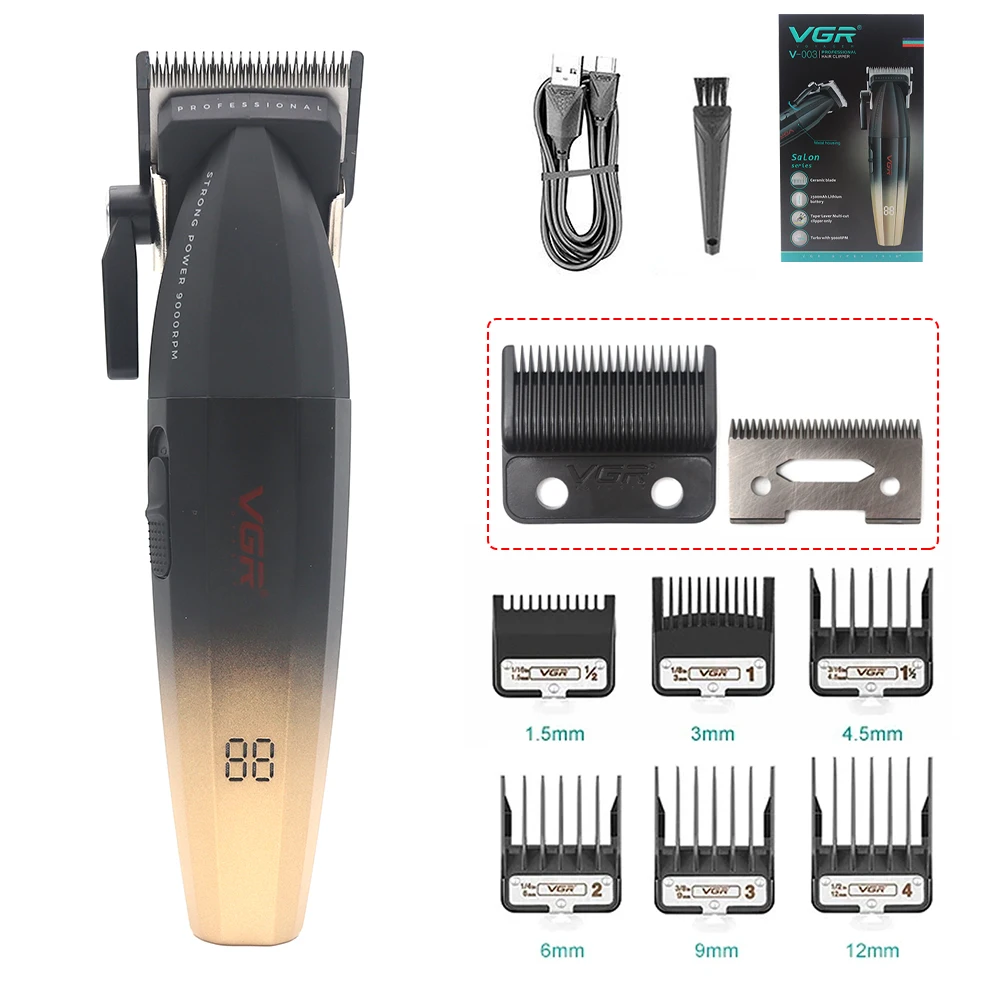 VGR V-003 Professional Hair Clipper 9000 RPM Ceramic Blade