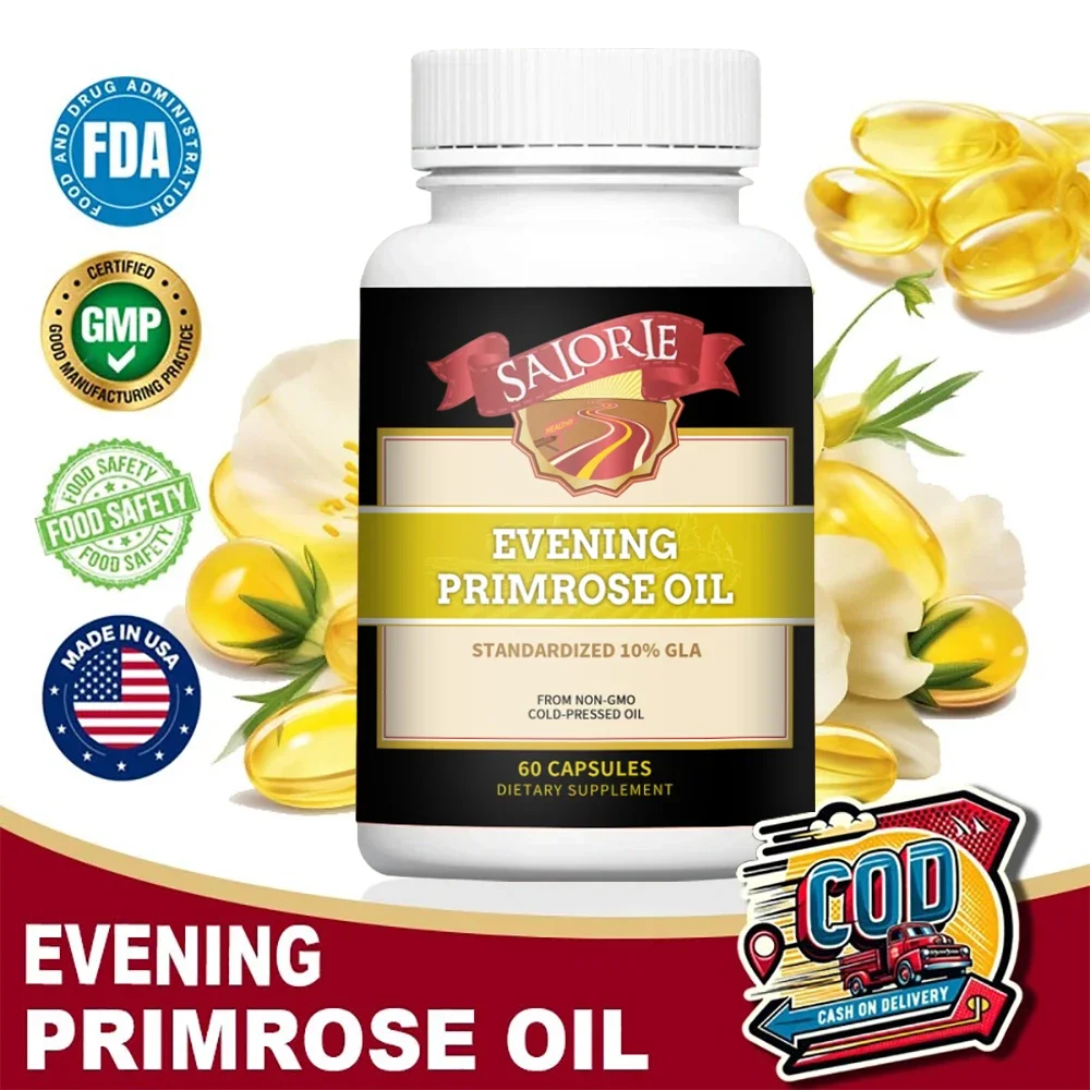 

Cold Pressed Evening Primrose Supplement - Contains Natural GLA Capsules for Women To Support Skin and Cardiovascular Health