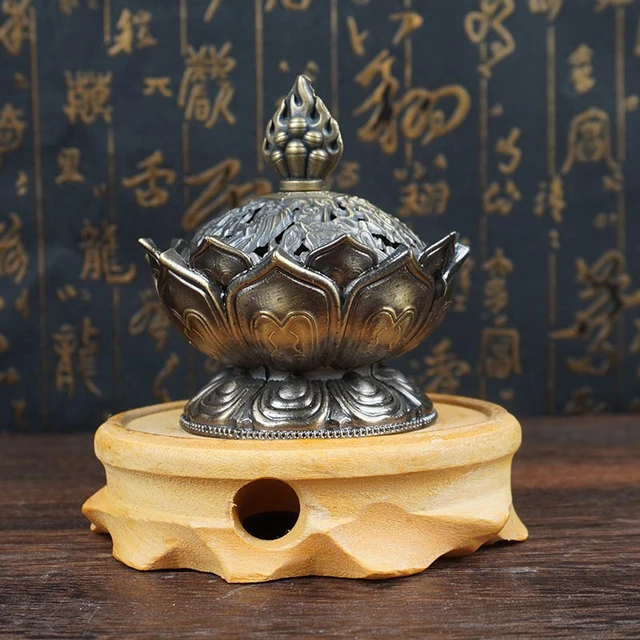 Comprar Quemador de incienso, soporte de Buda budista, incensario de  sándalo, artesanía de Metal, decoración del hogar