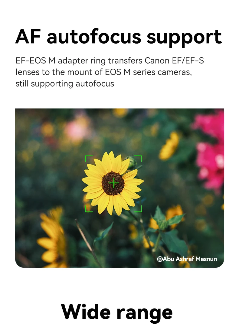 7artisans EF-EOS M Lens Adapter Ring Auto Focus Lens Mount Compatible with EF/E