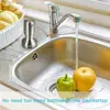 Stainless Steel Kitchen Sink Mounted Liquid Soap Dispenser Countertop Water Pump No-spill Extension Tube Lotion Dispenser 5