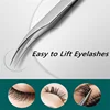 2pairs/lot ST-12&ST-15 Excellent Quality Stainless Steel Industrial Precision Eyelash Tweezers Eyelash Extension Tools 5