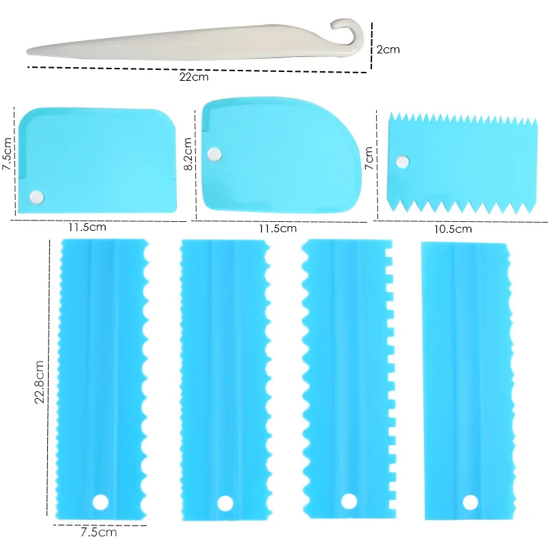 Baking supplies Cake tools Cake decorating kit 9pcs set cake decoration comb Cream demoulding knife adjustable scraper cake smoothing Spatula Baking Pastry tools accessories