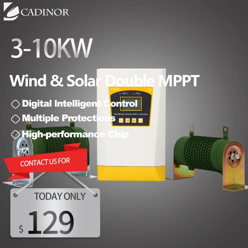

Wind 15KW & Solar 10000W MPPT Wind Solar Hybrid Charge Controller 12/24V/48V Automatic Hybrid Controller With Dump Load Resistor