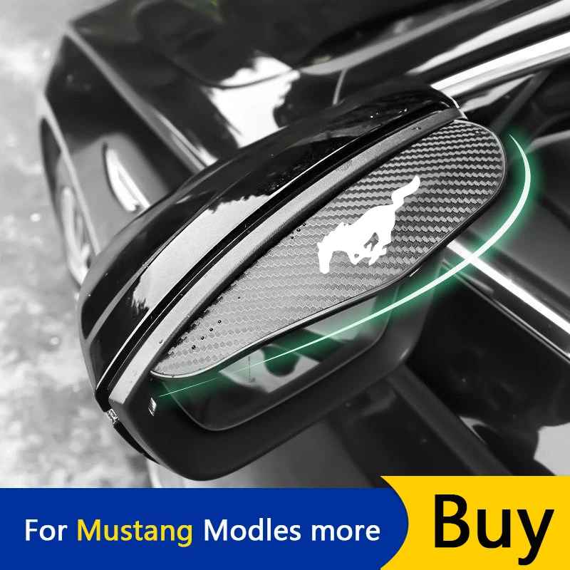 JKHNN Car Rearview Mirror Rain Eyebrow for Ford Mustang SHELBY GT 500
