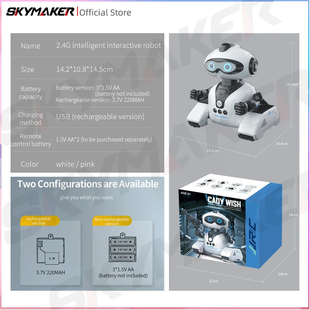 JJRC R22 RC Robot Sensing CADY WIDA Intelligent Toy Programing Education Music Dance Robots Auto Follow Gesture Control Toys 6