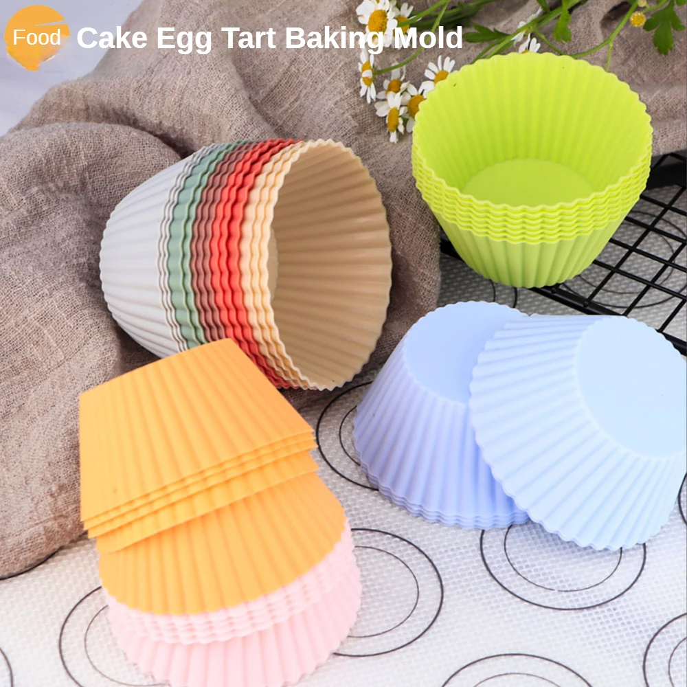 Mini Muffin Pan - Reusable Silicone Cupcake Molds 24 Pcs- Small Baking Cups  Truffle Cake Pan Set Nonstick in 6 Colors 