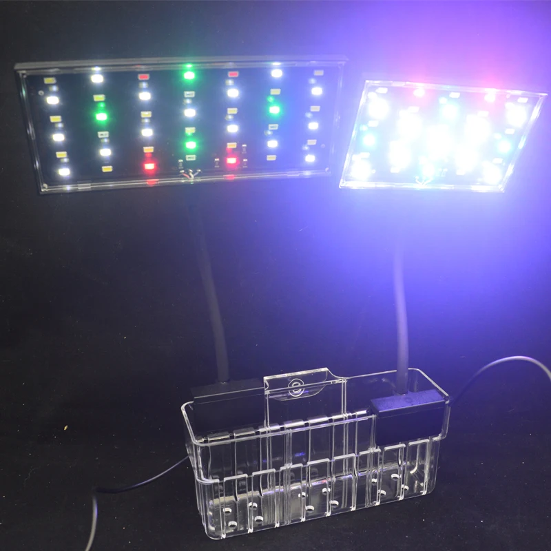 USB Aquarium LED Light Full Spectrum Aquatic Plant Grow Lamp Fish Tank Adjustable Brightness Dimmable Timed 360&deg; rotatable