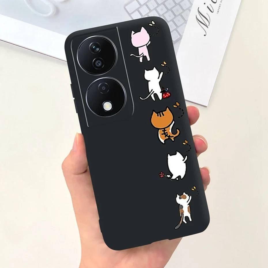 Lovely Printed Candy Color Phone Case - Soft Silicon TPU Shockproof Back Cover