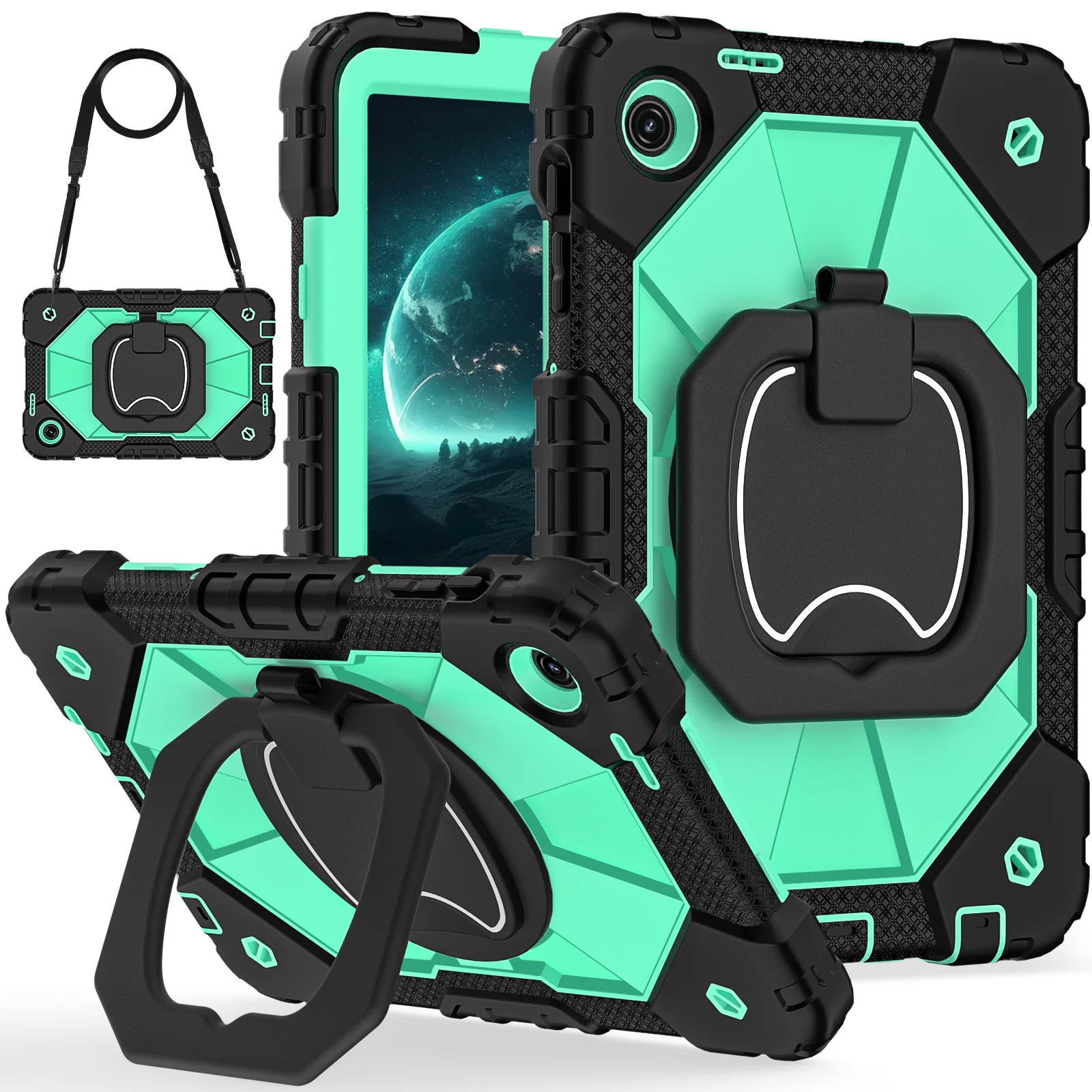Kids Shockproof Armor Tablet Case with Wristband Cover - 10.1 Inch