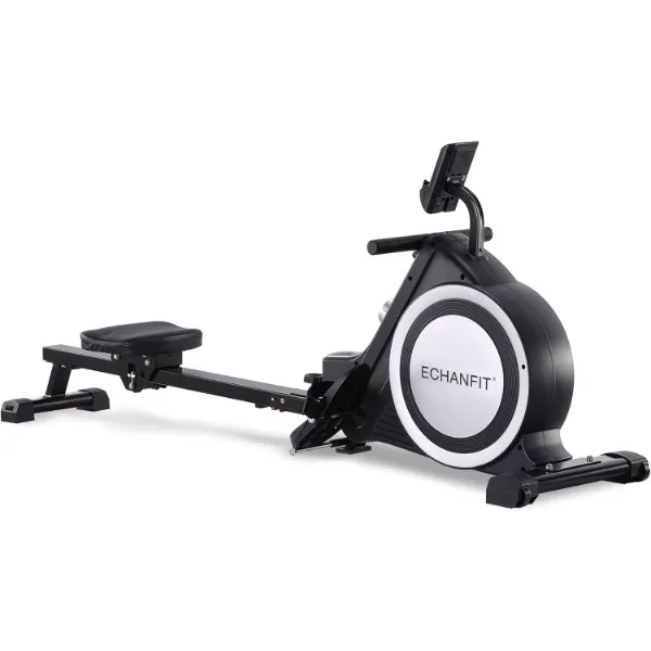 

ECHANFIT Magnetic Rowing Machine with Optional 16 Levels Adjustable Resistance, LCD Monitor with Device Holder