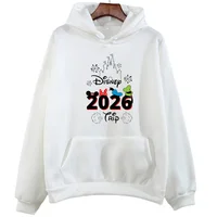 Fashion 2026 Disneyland Travel Graphic Hoodies Disney Family Vacation Printed Hoodies Autumn Pullover Tops Women Sweatshirt