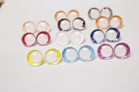 10PAIRS  14MM TO 35MM WHITE PUPIL 3D COMICAL ROUND GLITTER TOY EYES COLORFUL DOLL EYES -T10 2