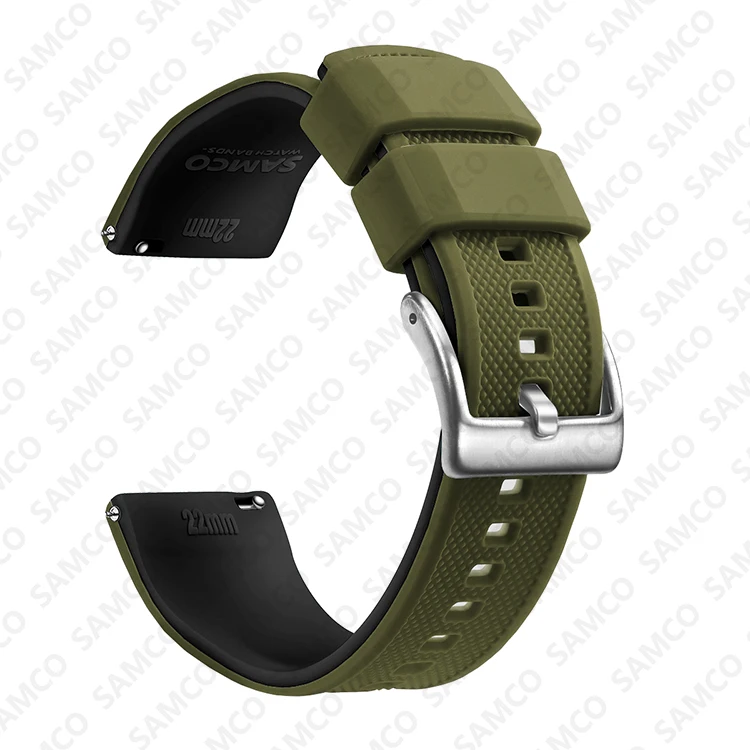 Deluxe Soft Silicone Rubber Waterproof Watch Band - Quick Release Sport Strap