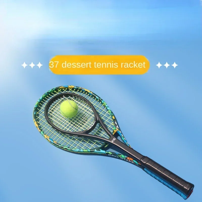 Carbon Fiber Tennis Racket, 37 Dessert, Face, Professional Trainer, Single Player, Improve Hitting Accuracy