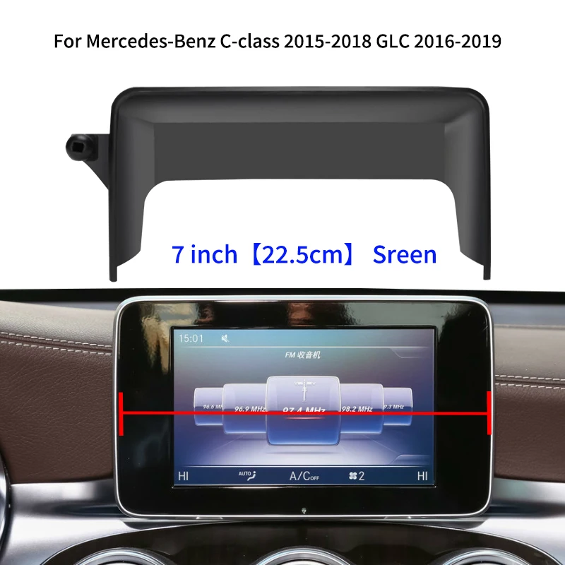 Car Phone Holder For Mercedes-Benz C GLC V-class w204 w205 x253 w447 7/10.25 inch Multimedia Screen Mobile Phone Holder Interior