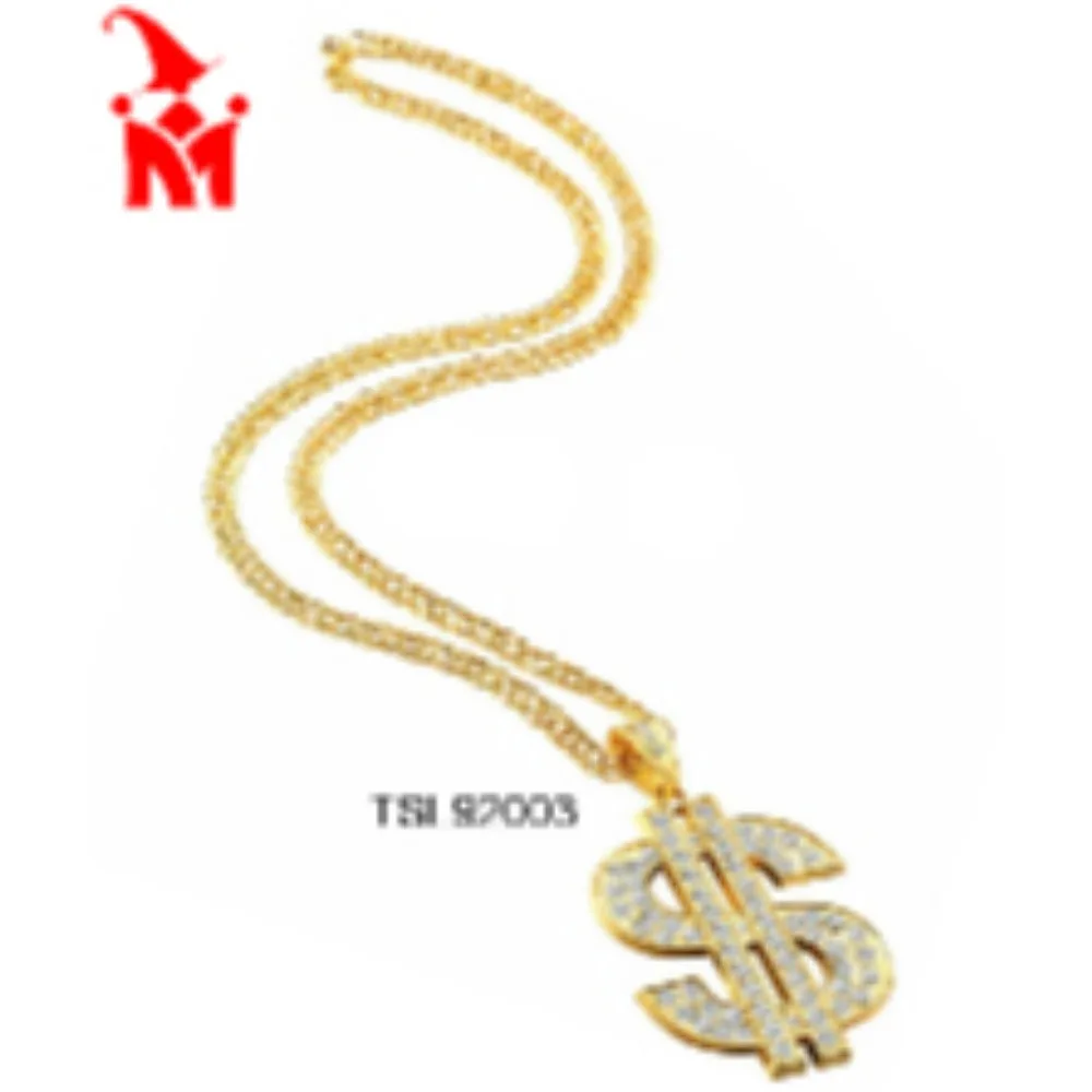 Halloween Costume Accessories Big Rich Dollar Symbol Necklace Ring Money Dollar Style Wacky Glasses