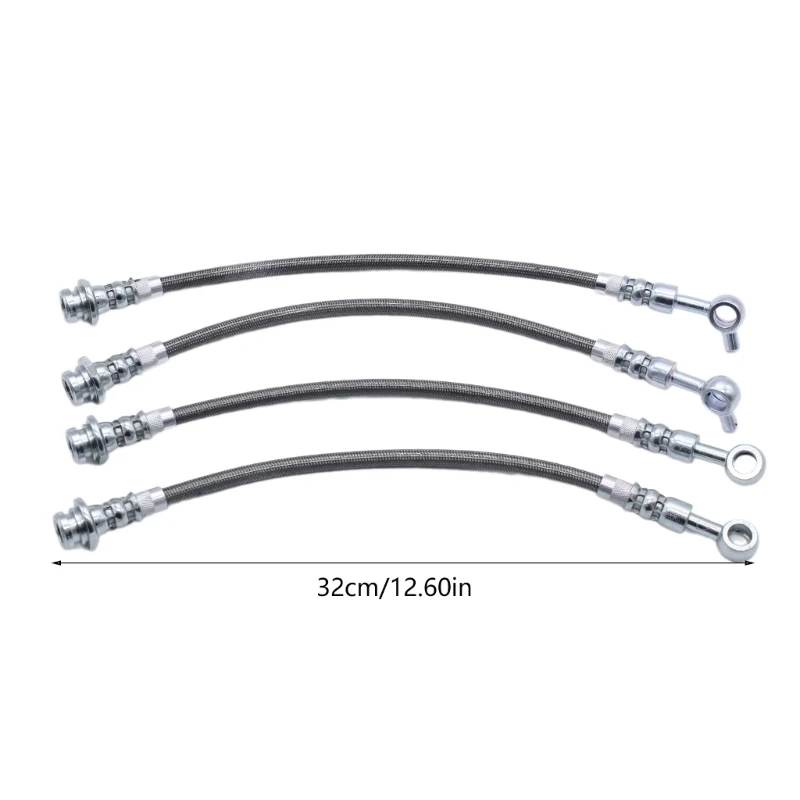 Brake Line Hose Set Front Rear Hydraulic Brake Line High Strength Replacement for Patrol Y60 1988-1997