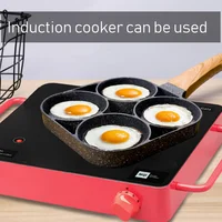 Non-stick 4 Hole Frying Pan for Omelet, Pancake, Steak, Egg, Ham - Kitchen Cookware 2