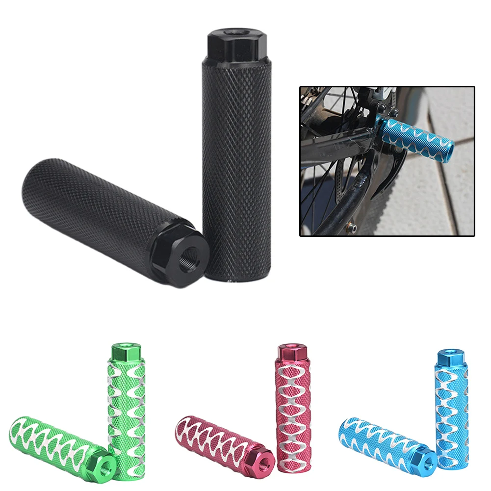 Bike Pedals Axle Foot Rest Pegs For BMX Folding Bike MTB Bicycle Aluminum Foot Pegs Pedals Rear Axle Bike Accessories