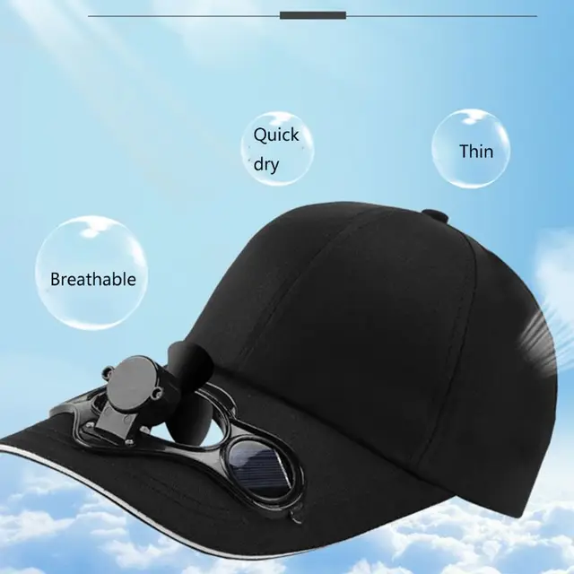 Chapeau Solaire Ecoflow 56 Casquette Ventilée Solaire - Rafraîchissement USB /énergie Solaire Casquette Ventilateur