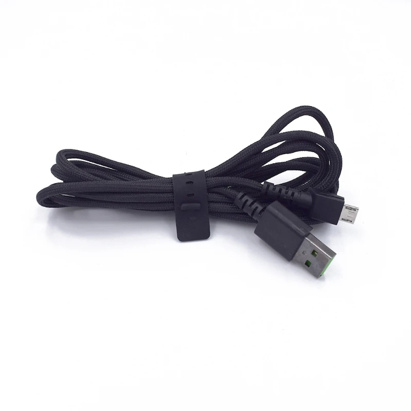 

USB Mice Line, 2m USB Mouse Cable Black Wire Replacement Repair Parts for Razer Game Mouse