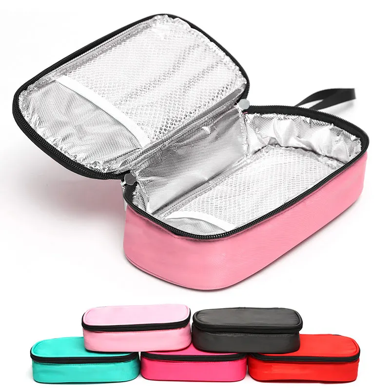 

5Colors Insulin Cooling Bag Portable Diabetic Pocket Pill Protector Waterproof Thermal Insulated medical Cooler without Gel