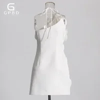 Sexy Halter Off the Shoulder Floral Bodycon Mini Dress for Women 4
