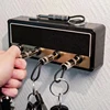 Retro Radio Wall Mounting Key Holder Vintage Guitar Keychain with 4 Plugs Creative Wall Hangers Rack Home Decoration Hooks Gift 3