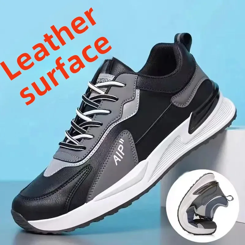 Black color leather surface