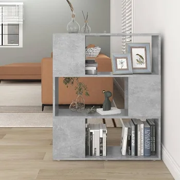 VidaXL shelf divider spaces agglomerated gray concrete 80x24x94cm 1