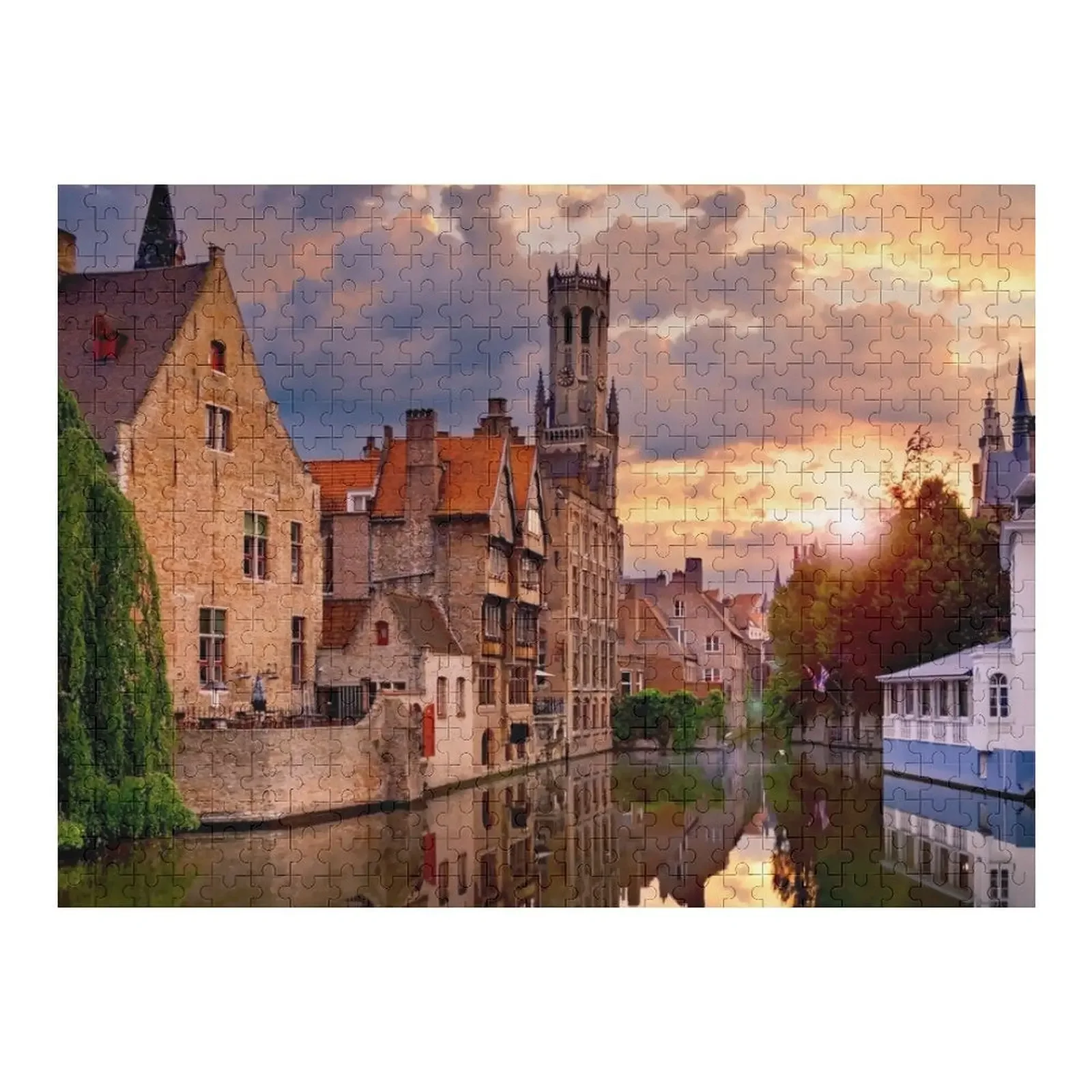 Bruges in Belgium, one of the most beautiful cities in Europe Jigsaw Puzzle Personalized Kids Gifts Custom Photo Puzzle