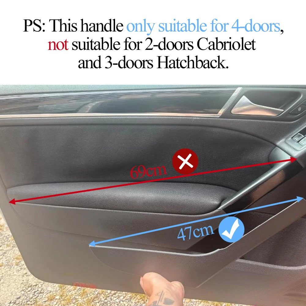 Interior Door Pull Handle Cover Trim For Volkswagen VW Golf 6 GTI MK6 2009-2014 5K4868039A 5K4868040A