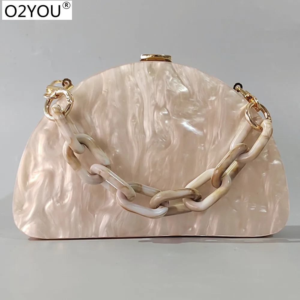 L'AFSHAR Lucite Pagoda Top Handle Clutch | COCOON