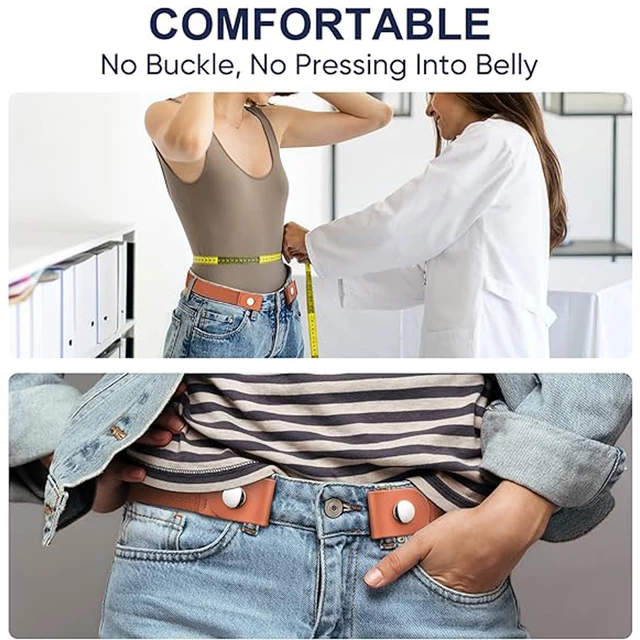 2 Cinture Elastiche Senza Fibbia - Regolabili, Invisibili Per Jeans, Pantaloni E Gonne - Foto 3
