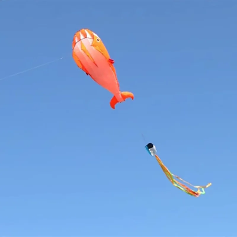 Giant Marine Creature Kite with Long Tail and 100m Line – Soft Single-Line Flying Toy