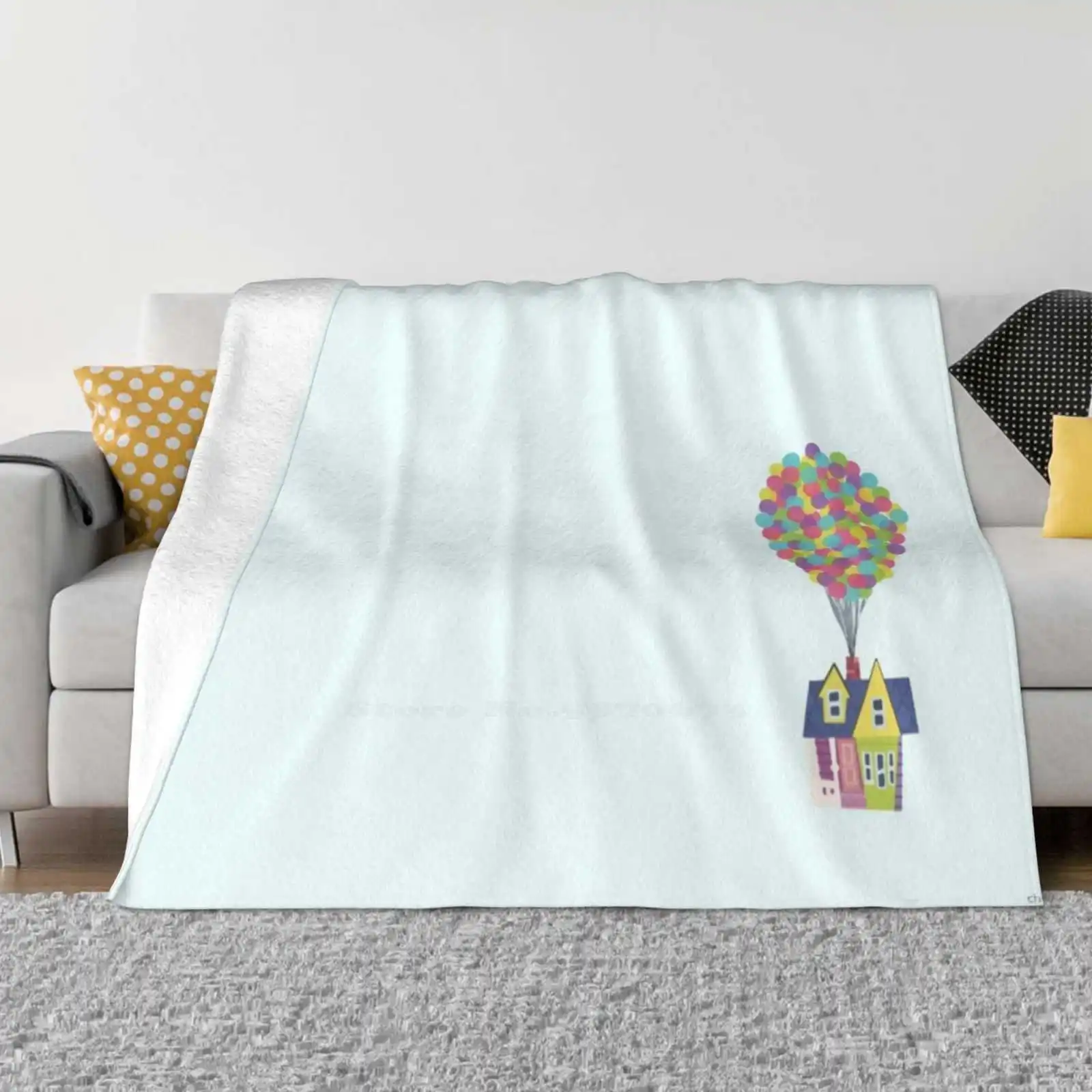 Balloon House Four Seasons Confortevole Warm Soft Throw Coperta Pixar Up Adventure Balloons House Colorato Eccentrico Stravagante