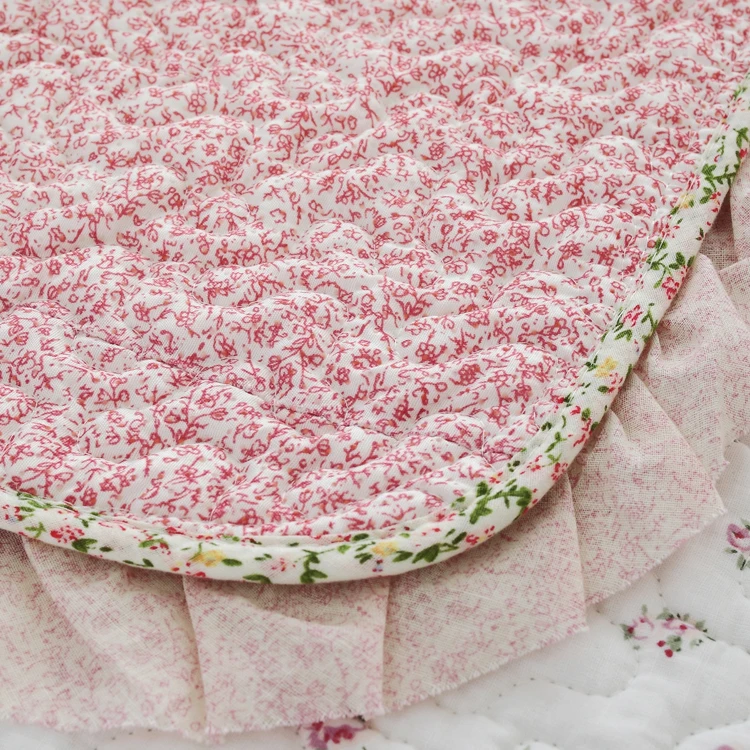 Spring and Autumn Cotton Sofa Cushion Quilted Rural Fresh and Elegant Non Slip Small Flower Lovely Girl Combination Sofa Cover 6