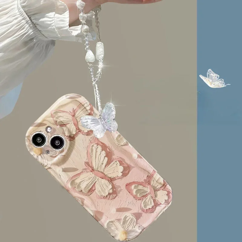 Butterfly Chain Y2K Bracelet Phone Case Cover