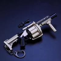 14cm PUBG Weapon Model Metal Playerunknowns Battlegrounds MGL Grenade Launcher Gun Keychain Arms Game Peripheral Gifts for Kids 2