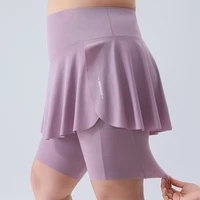 Plus Size Yoga Skorts Women High Waisted Two Piece Look Skirt with Pockets Built in Shorts for Tennis Workout Resort Wear - Image 5