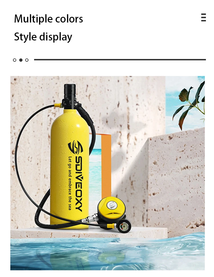 4L Scuba Diving Cylinder Oxygen Tank Set Snorkeling Respirator Fish Gill Oxygen
