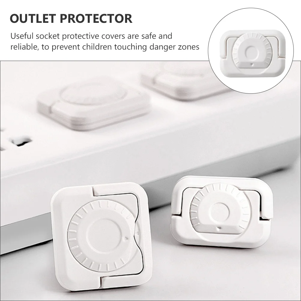 12 Pcs Socket Protection Cover Safety Child Proof Outlet Power Supply Plug Protector Cap Baby Proofing Covers Abs