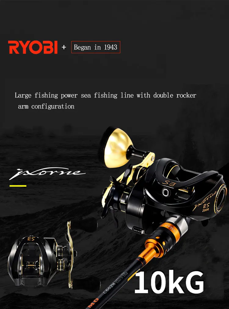 RYOBI IXORNE Baitcasting Fishing Reel 10KG Drag 9+1BB Freshwater